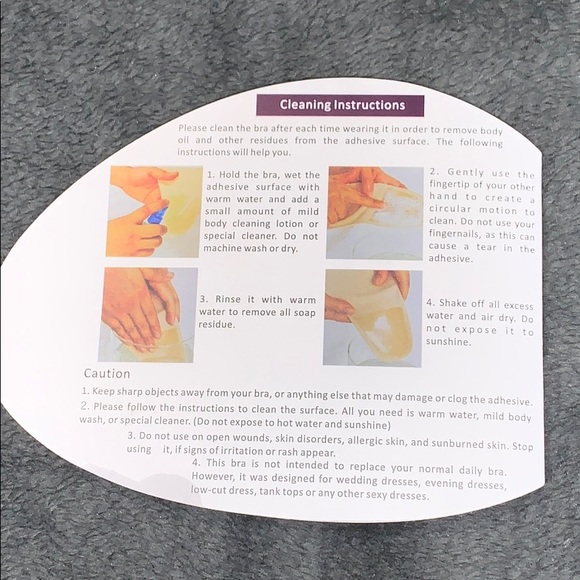 High-grade invisible sticky bra w/cute pink case - Picture 11 of 14